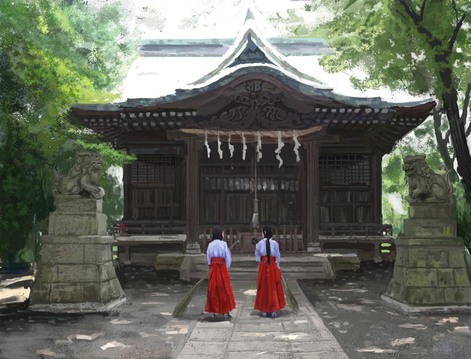 神社风景横图