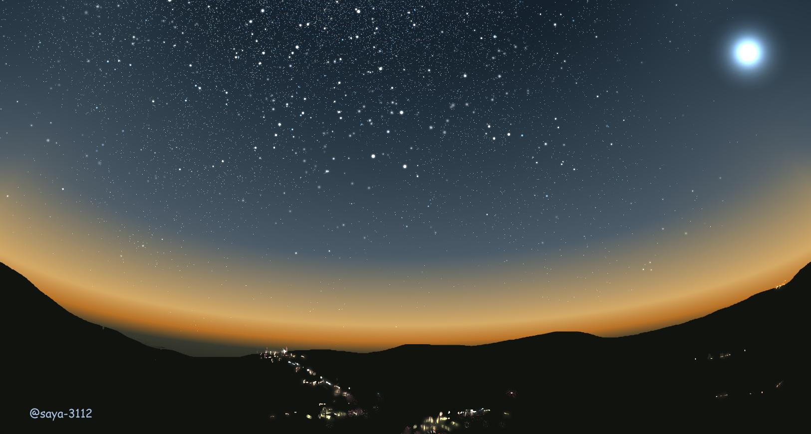 月夜星空横图