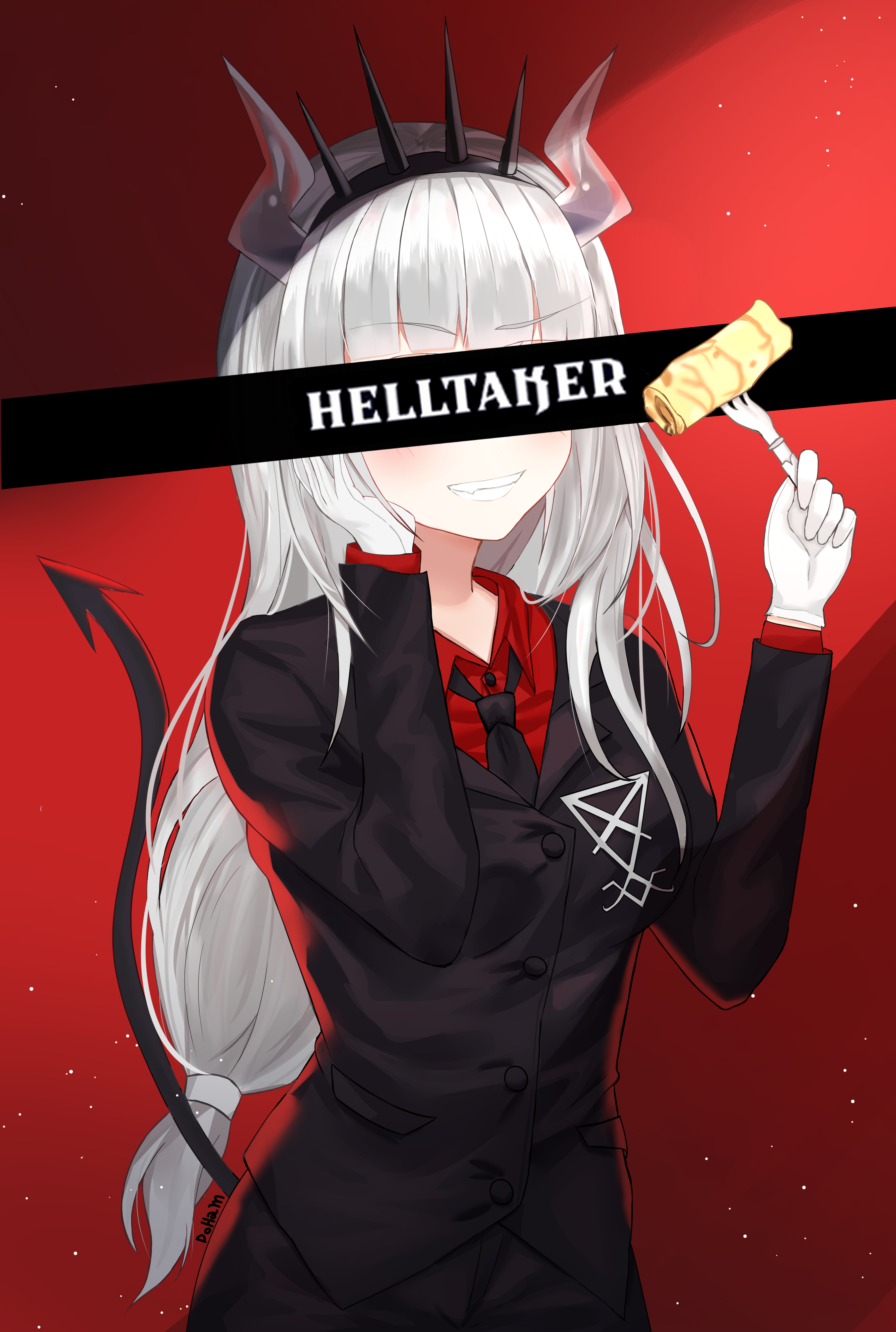 helltaker lucifer插画图片壁纸