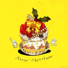 圣诞蛋糕插画图片壁纸