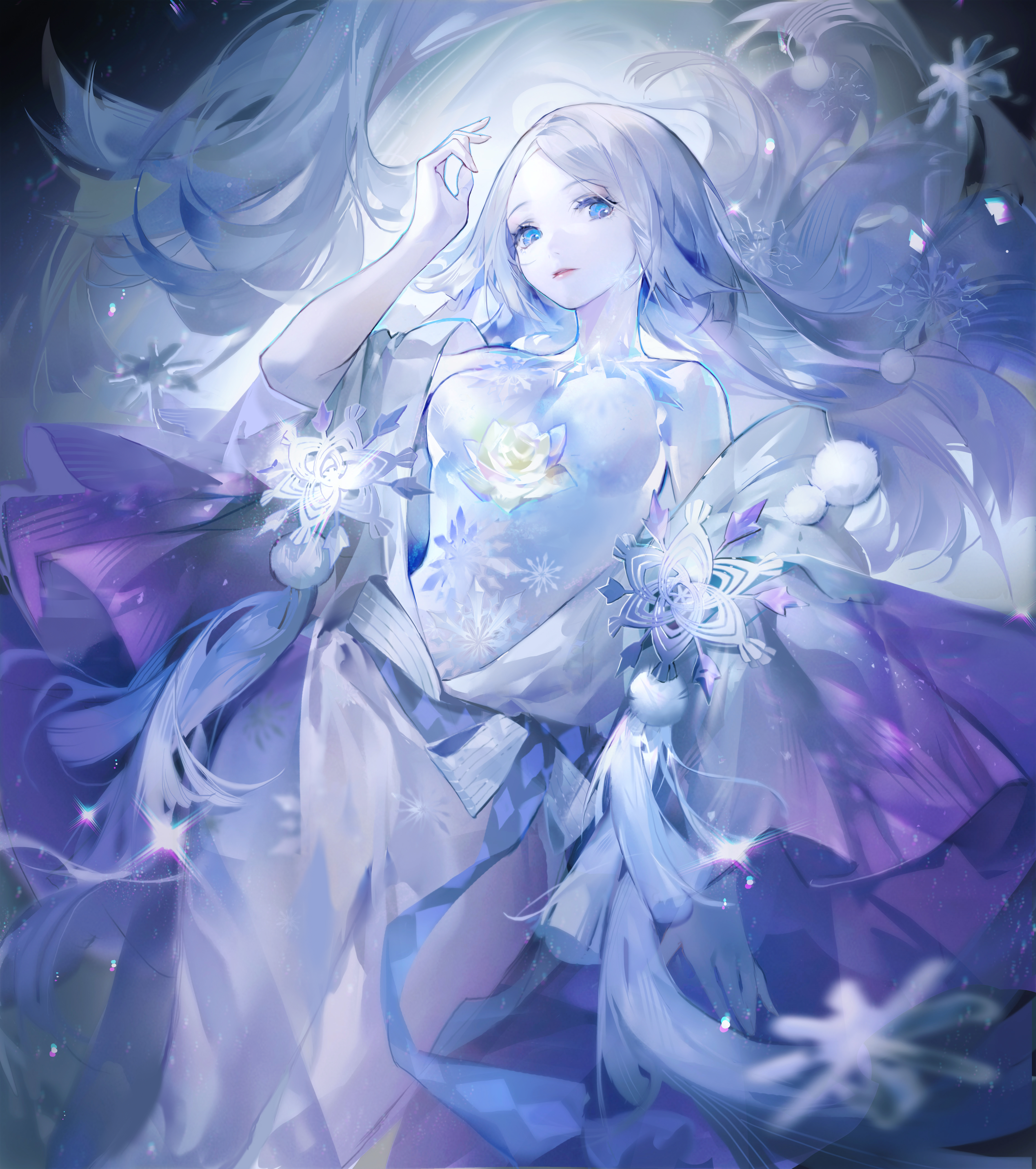 蝉冰雪女|少女|雪女|阴阳师|蝉冰雪女 - 画师通