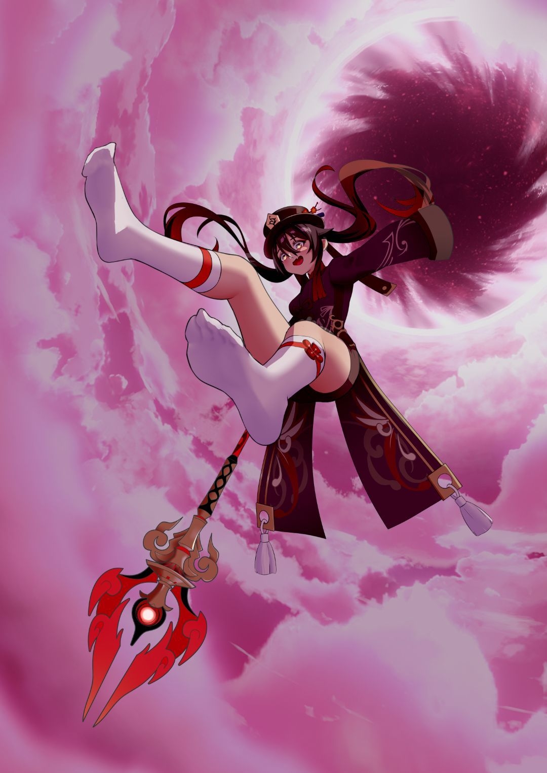 胡桃从天而降插画图片壁纸 胡桃从天而降插画图片壁纸