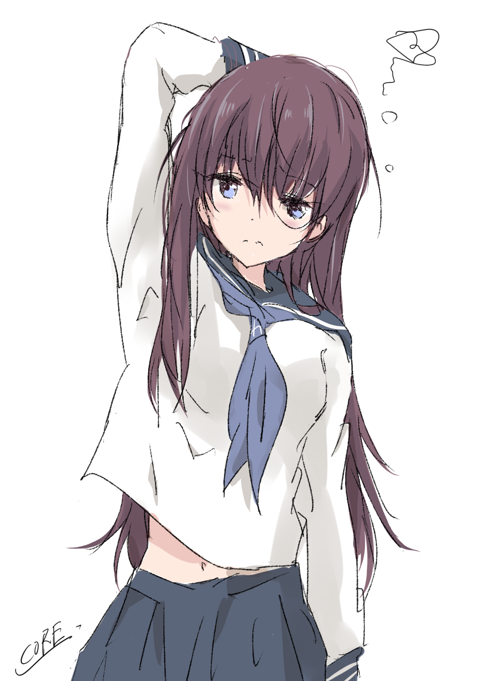 制服少女插画图片壁纸 制服少女插画图片壁纸