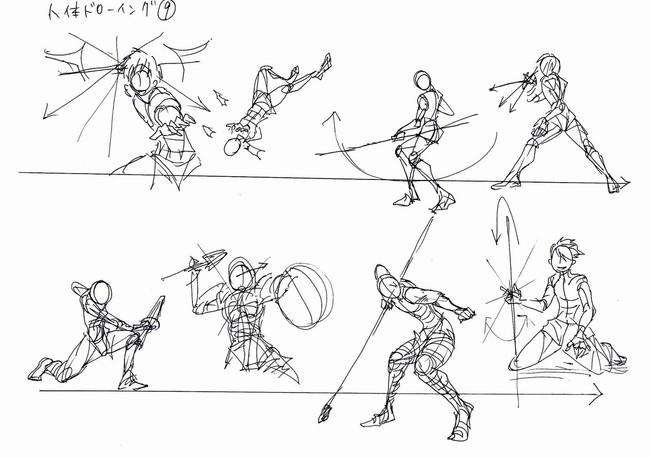 动漫插画战斗姿势怎么画战斗打斗姿势素材参考