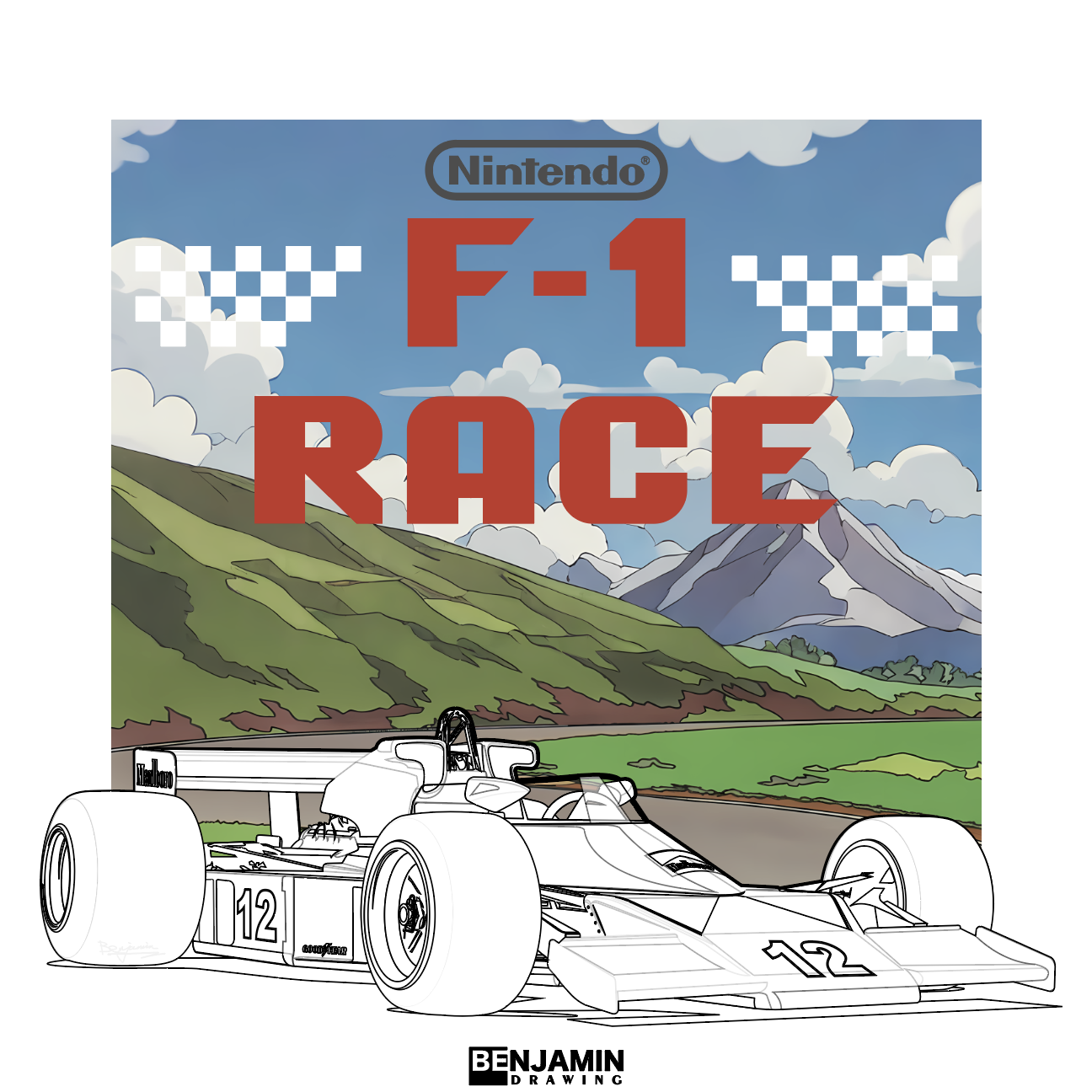 迈凯伦&法拉利 F1 赛车插画图片壁纸 迈凯伦&法拉利 F1 赛车插画图片壁纸