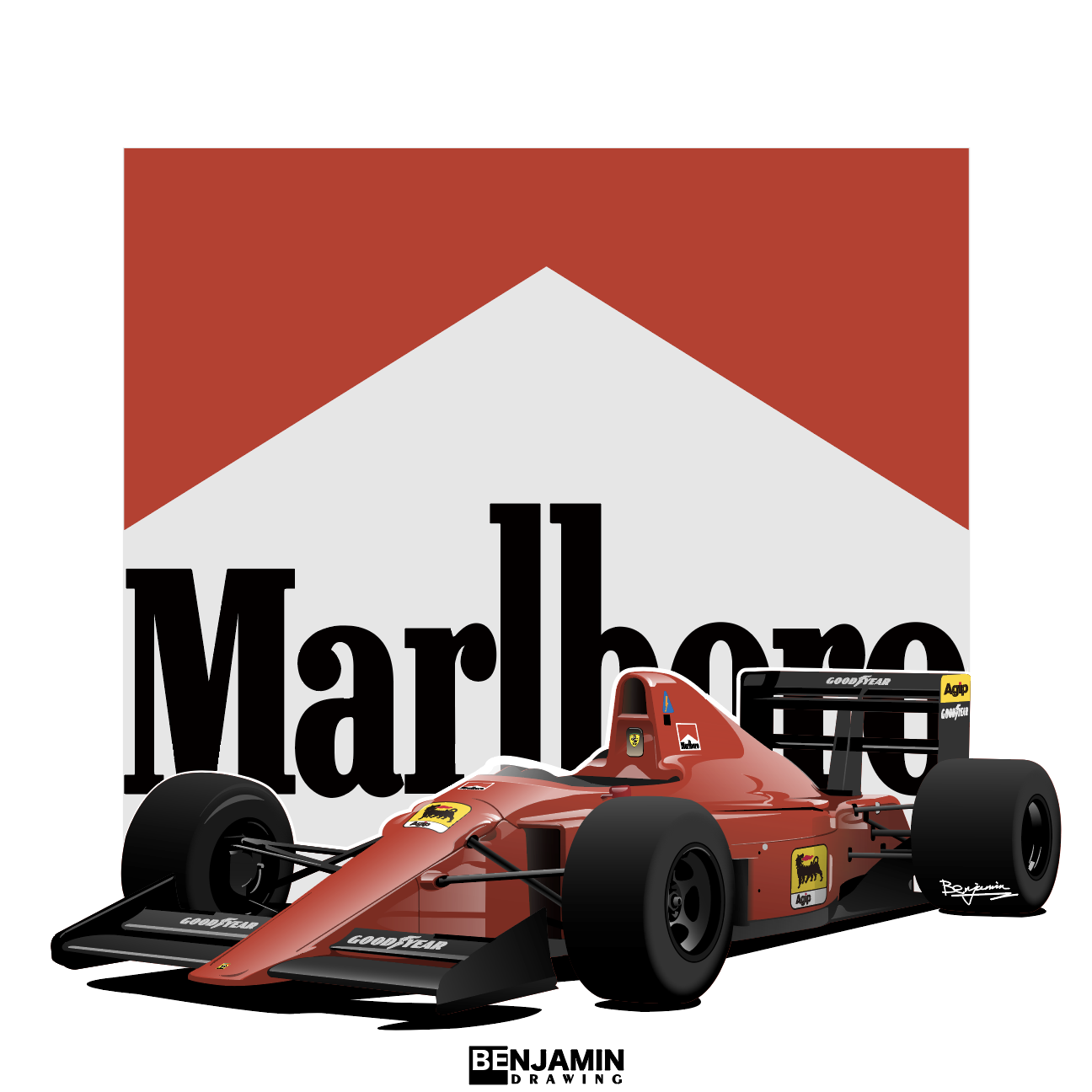 迈凯伦&法拉利 F1 赛车插画图片壁纸 迈凯伦&法拉利 F1 赛车插画图片壁纸