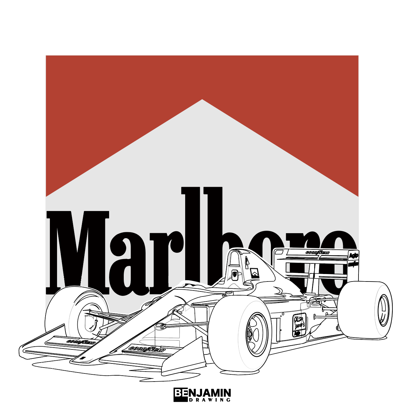 迈凯伦&法拉利 F1 赛车插画图片壁纸 迈凯伦&法拉利 F1 赛车插画图片壁纸