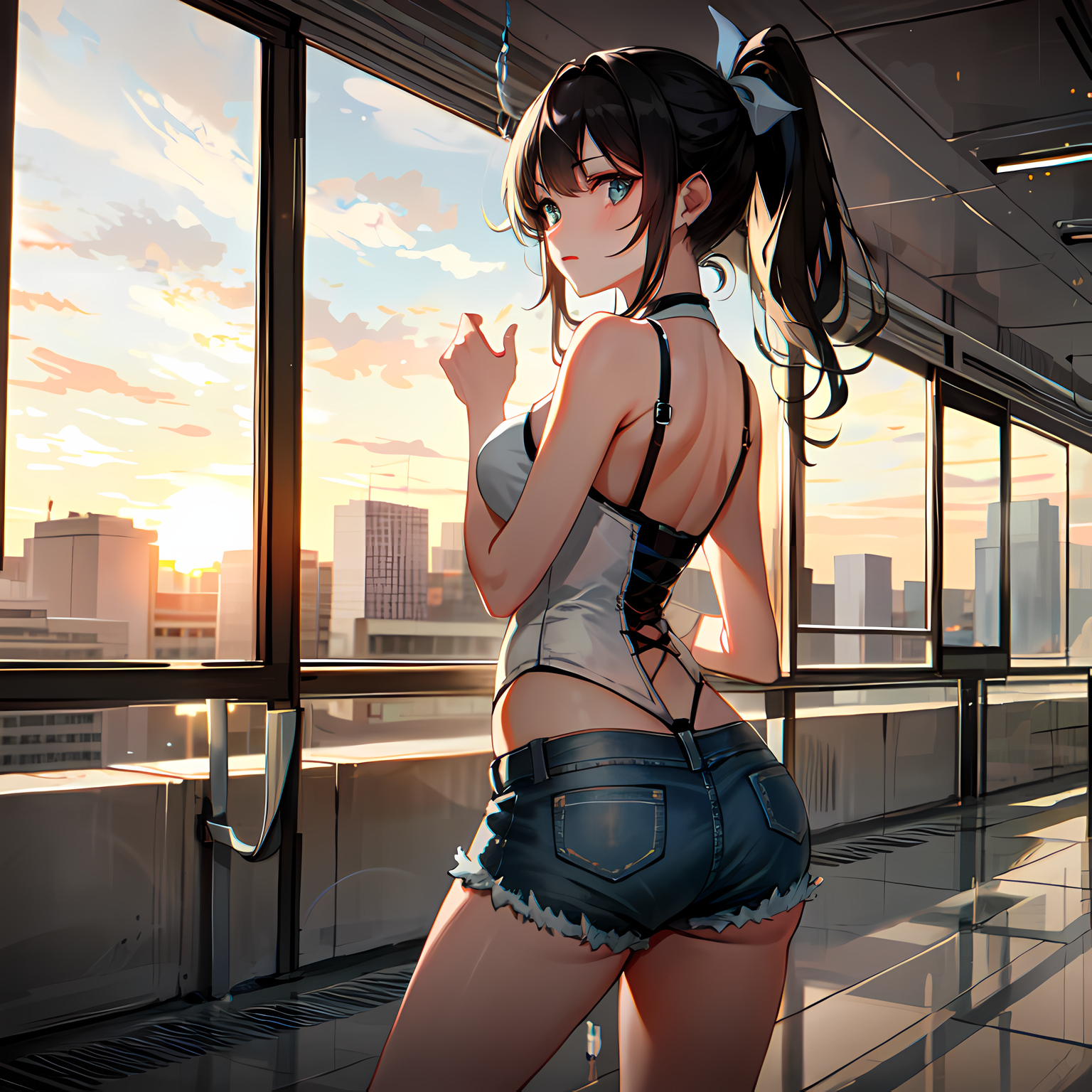 少女回眸插画图片壁纸 少女回眸插画图片壁纸