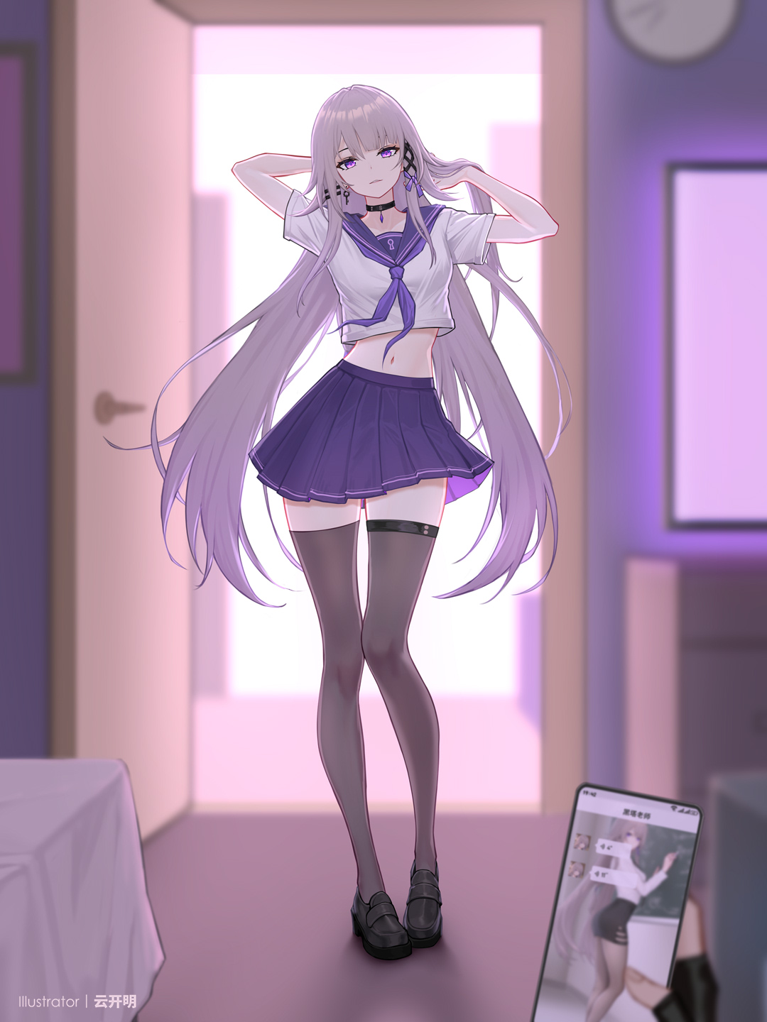 大黑塔JK插画图片壁纸 大黑塔JK插画图片壁纸