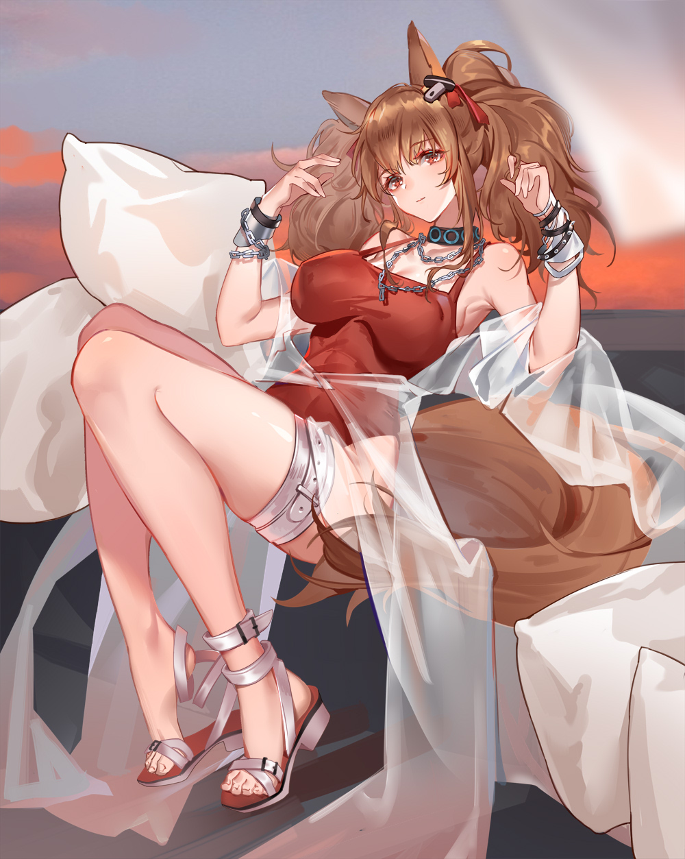 直接开舔,穿红色紧身衣的安洁莉娜,身材太辣了!! |《明日方舟》安洁莉娜美图特辑