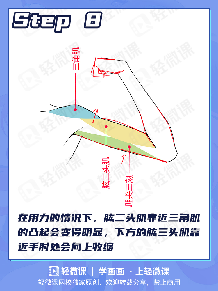 美少女细细白白的手臂怎么画?2分钟搞定手臂画法!