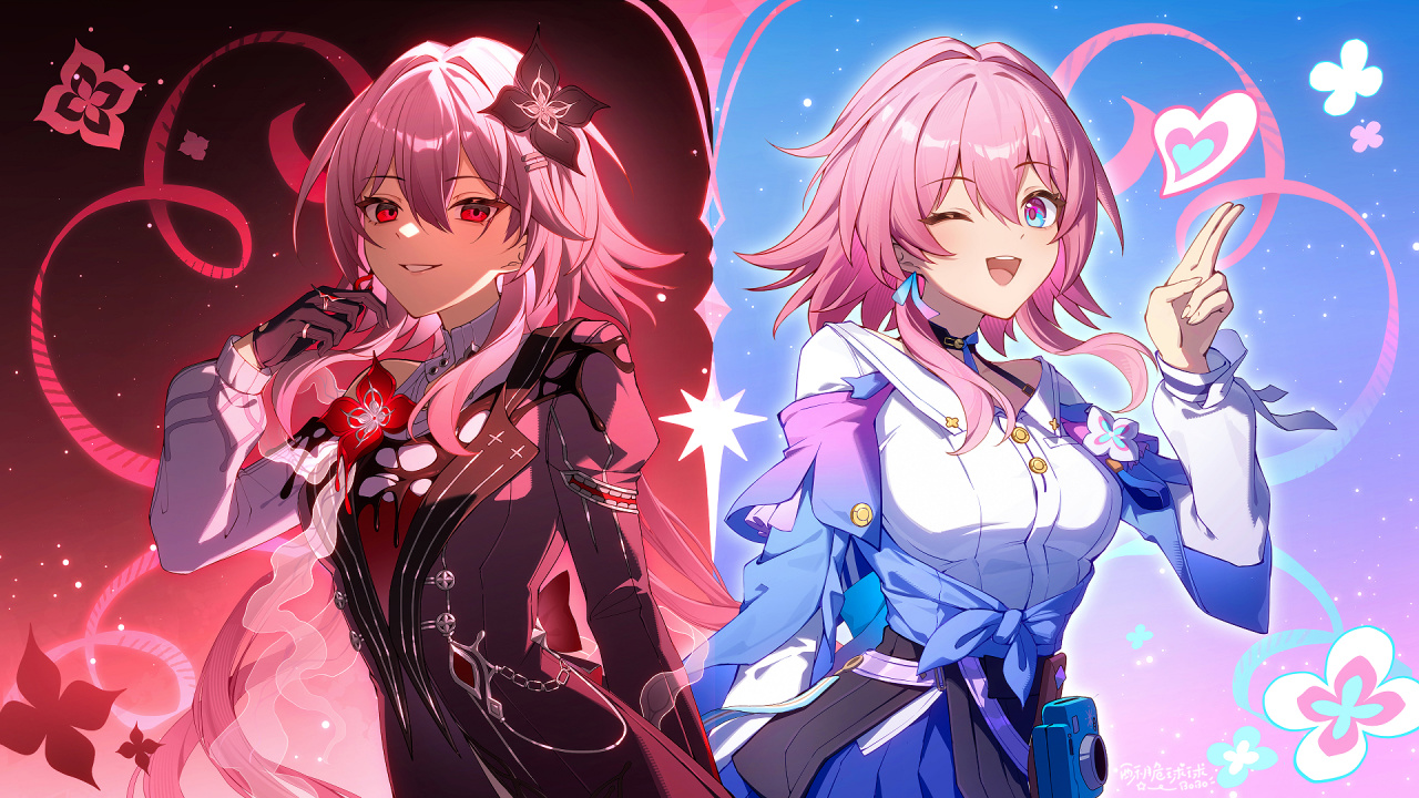 星穹铁道长夜月X三月七美图:我是你,你也是我。