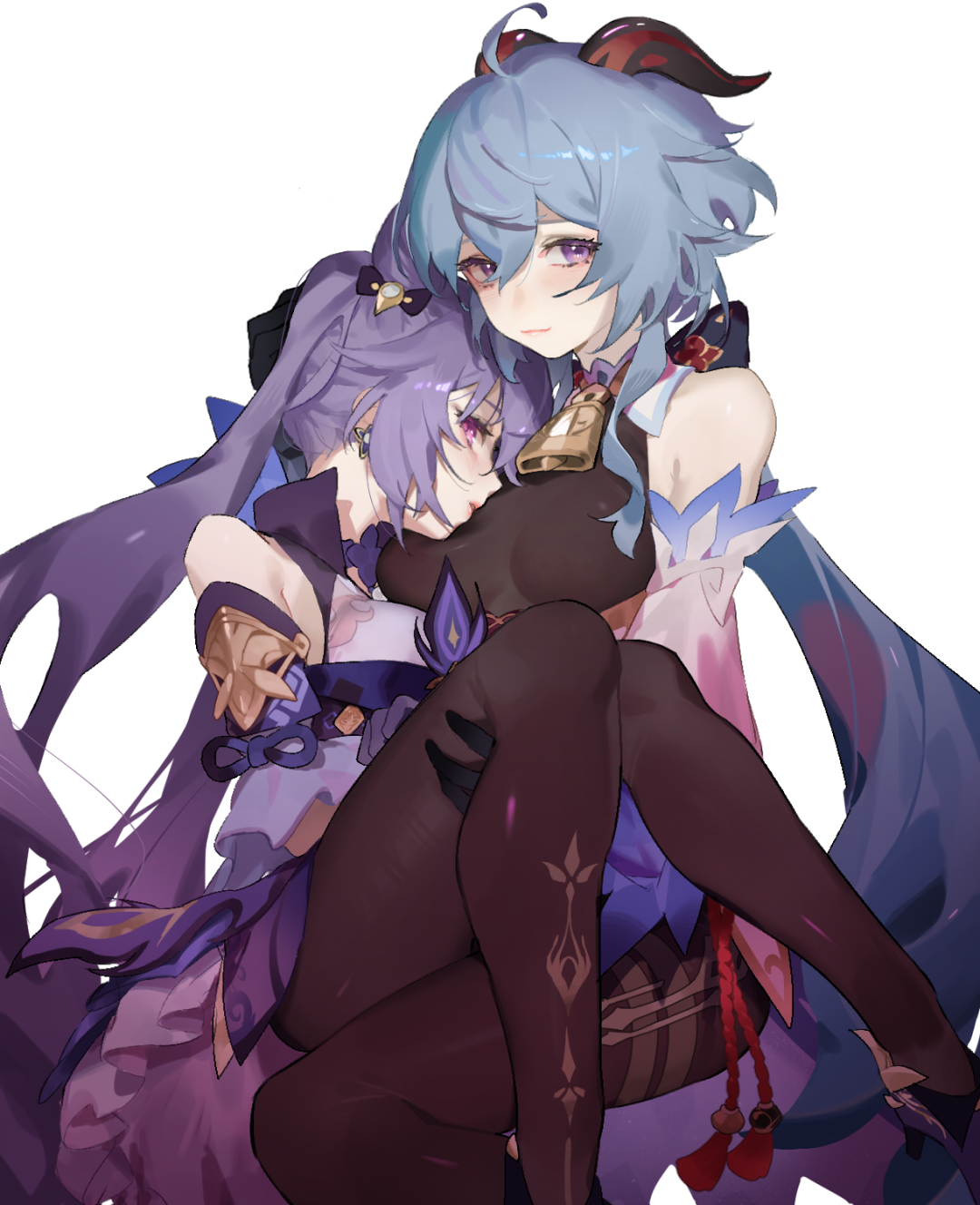 【原神百合美图】甘雨X刻晴:表面是管理璃月的好搭档,背地里两人却在偷偷干这种事…