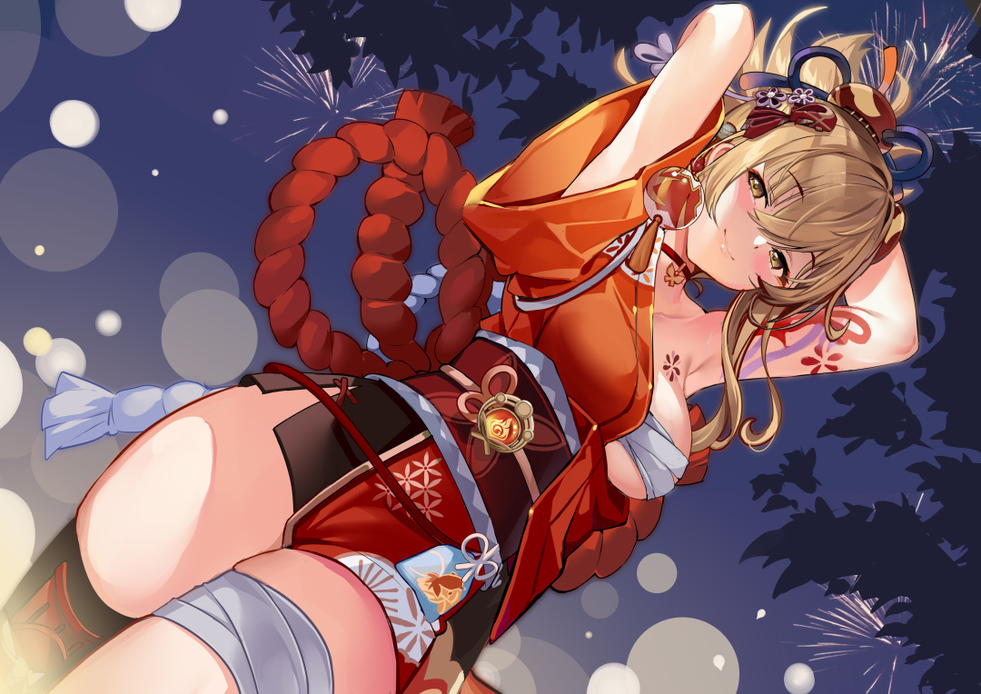 美丽而热情似火的烟花少女绝对是阿宅们的梦中情人!!|原神宵宫美图壁纸