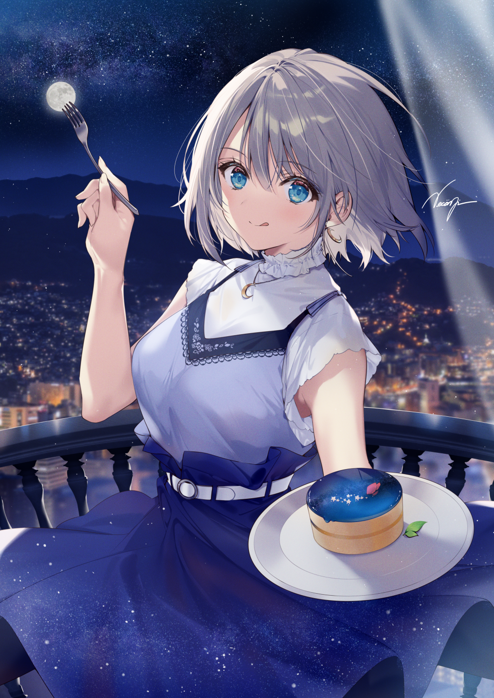 今夜月色真美~ | 月下女孩美图