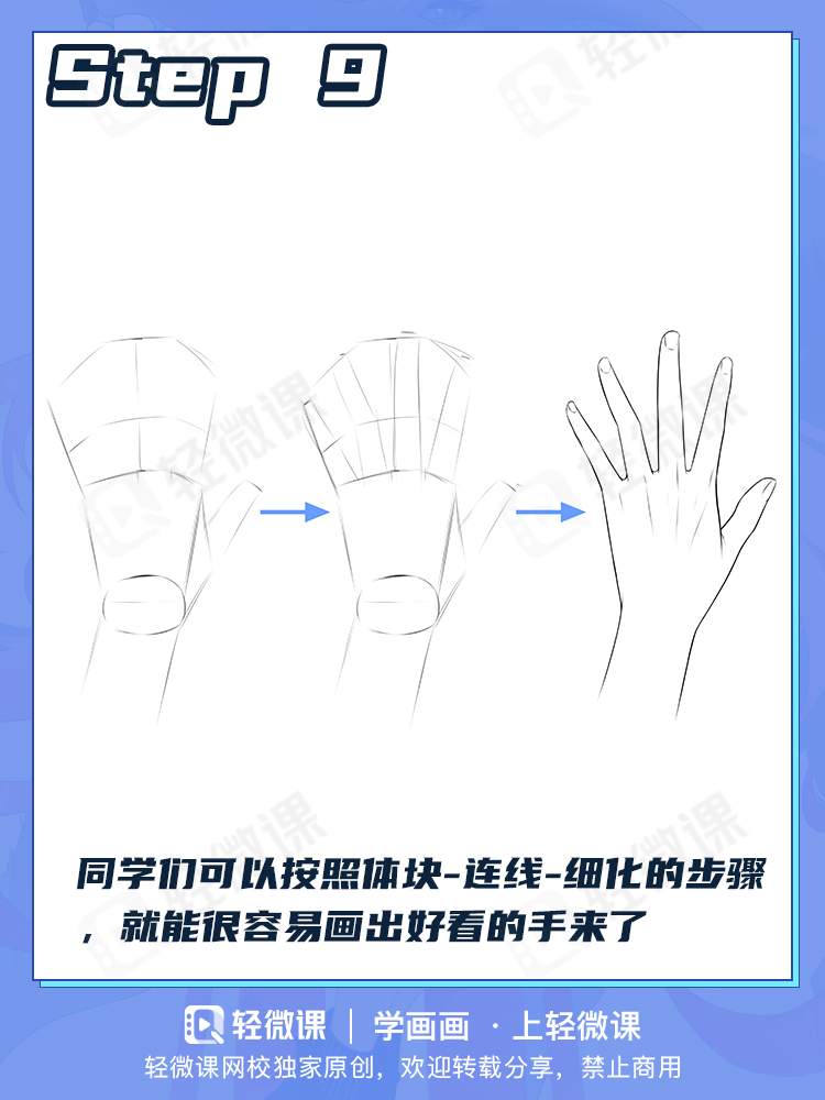 不会画手只能藏起来?看完这期你就会画手了!