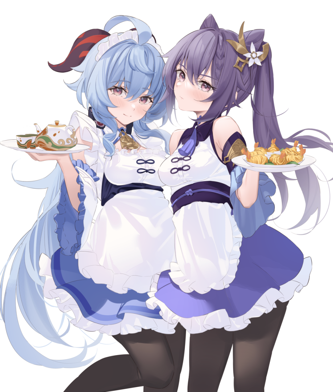 【原神百合美图】甘雨X刻晴:表面是管理璃月的好搭档,背地里两人却在偷偷干这种事…