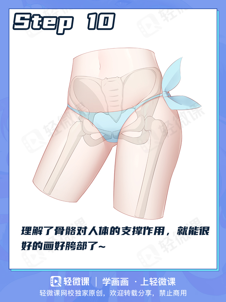 看完这个还有人不会画臀部?