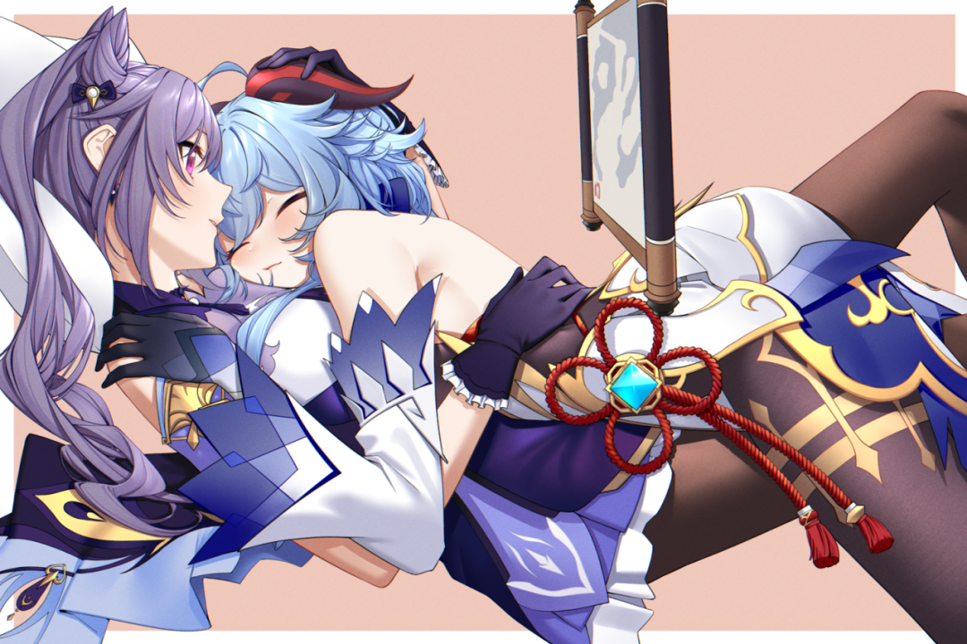 【原神百合美图】甘雨X刻晴:表面是管理璃月的好搭档,背地里两人却在偷偷干这种事…