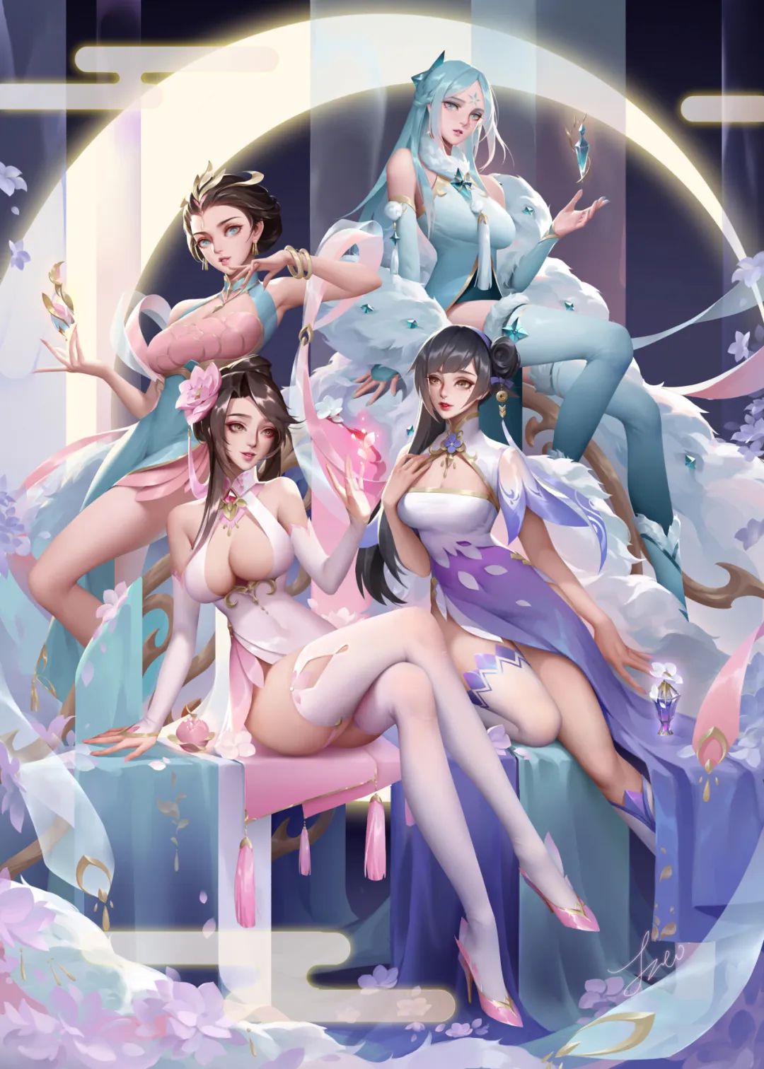 王者荣耀女英雄泳装:国风,不一样的性感 | 王者荣耀高清壁纸合辑