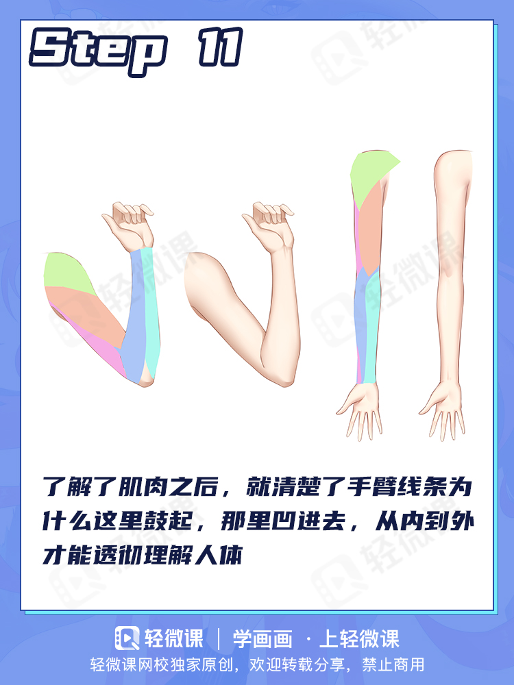 少女修长的手臂怎么画?这两个流程你们一定要记住!