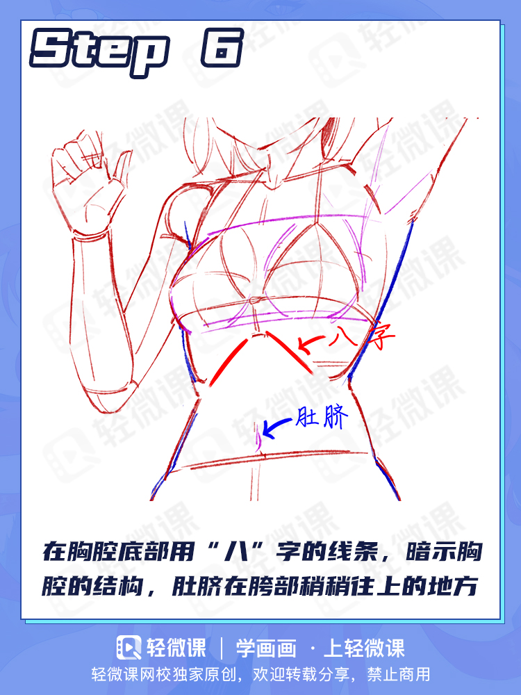 你是不是不会画人体?2分钟掌握人体躯干画法!