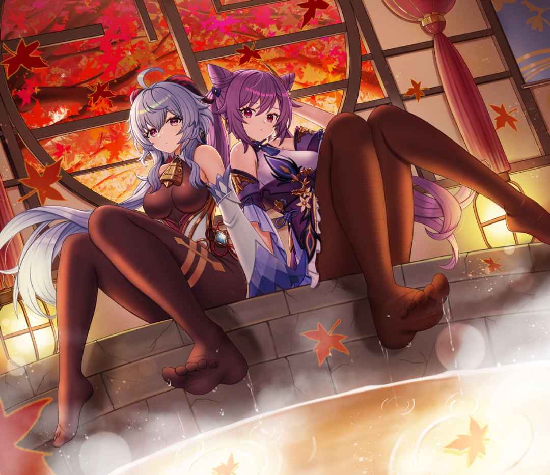 【原神百合美图】甘雨X刻晴:表面是管理璃月的好搭档,背地里两人却在偷偷干这种事…