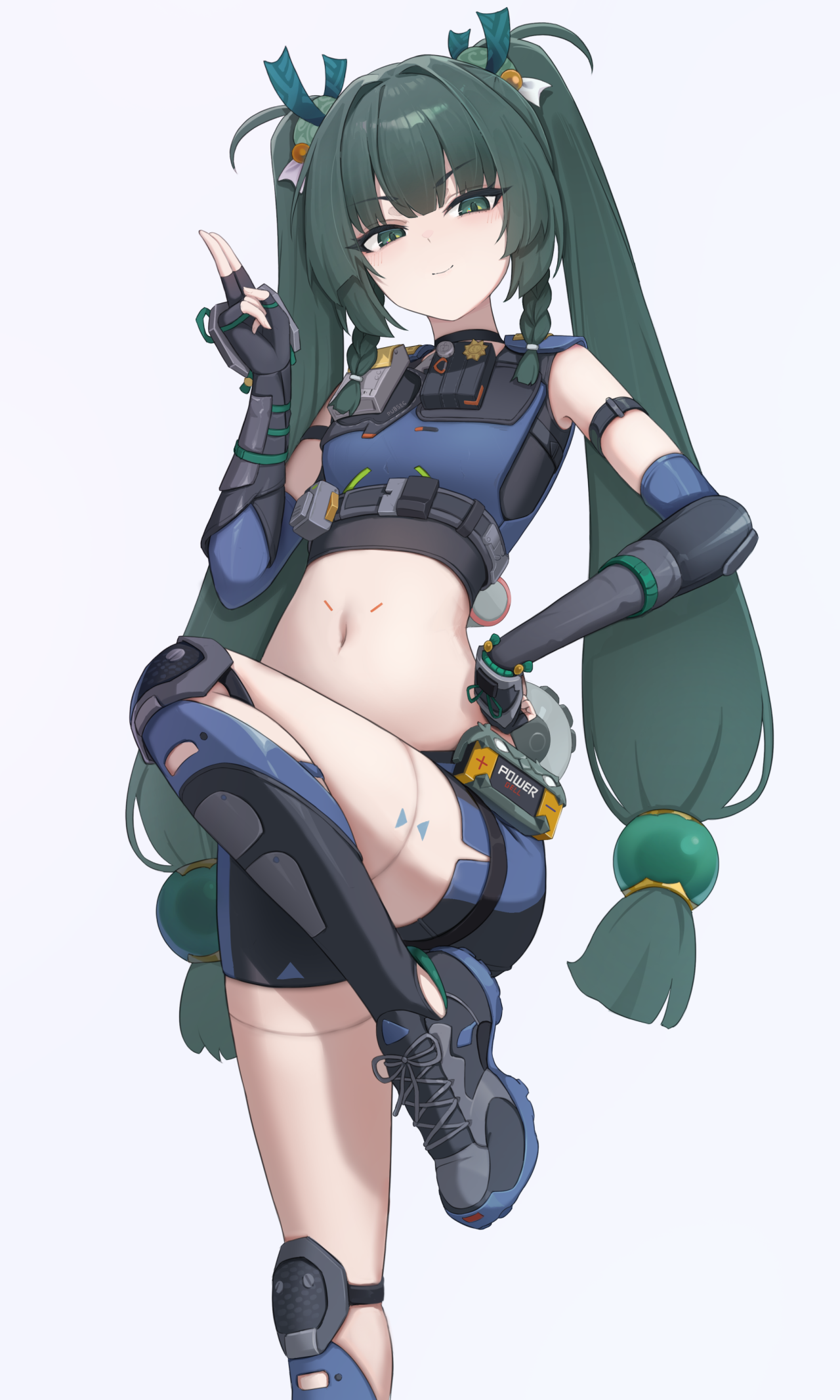 绝区零青衣美图:“无袖露脐装+超短裤”的双马尾女孩,小小一只真可爱!