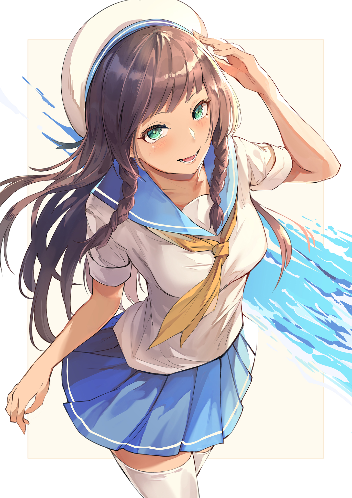 最正宗的清新风格,没人能逃得过的制服诱惑!!|水手服美图插画特辑