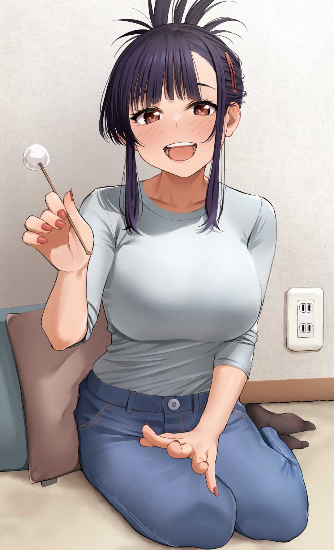 牛仔裤yyds~穿上牛仔裤后的二次元美女性感又高级!!! |牛仔裤壁纸合辑