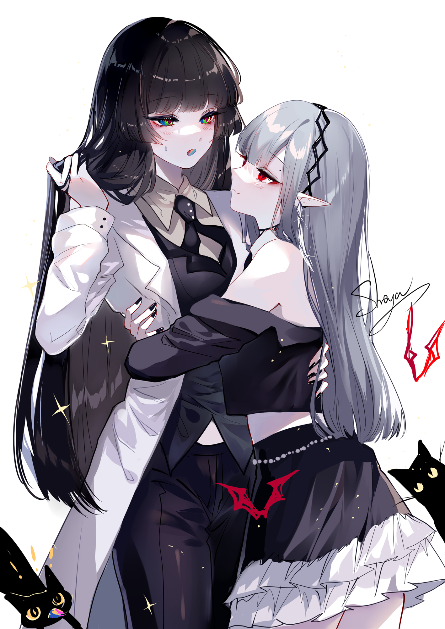 荧:“我们这样的姿势会不会不太好呢?” |二次元百合绝美壁纸合辑