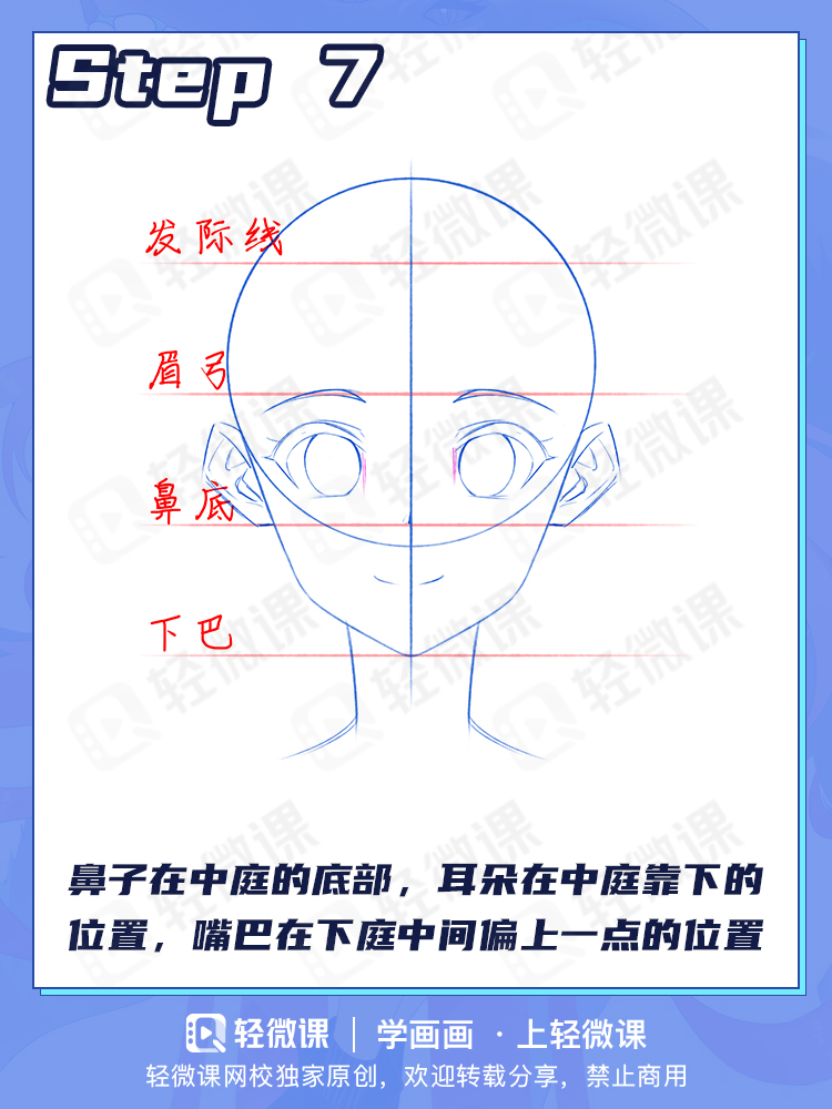 不同的表情该怎么画?画画必学的五官画法!