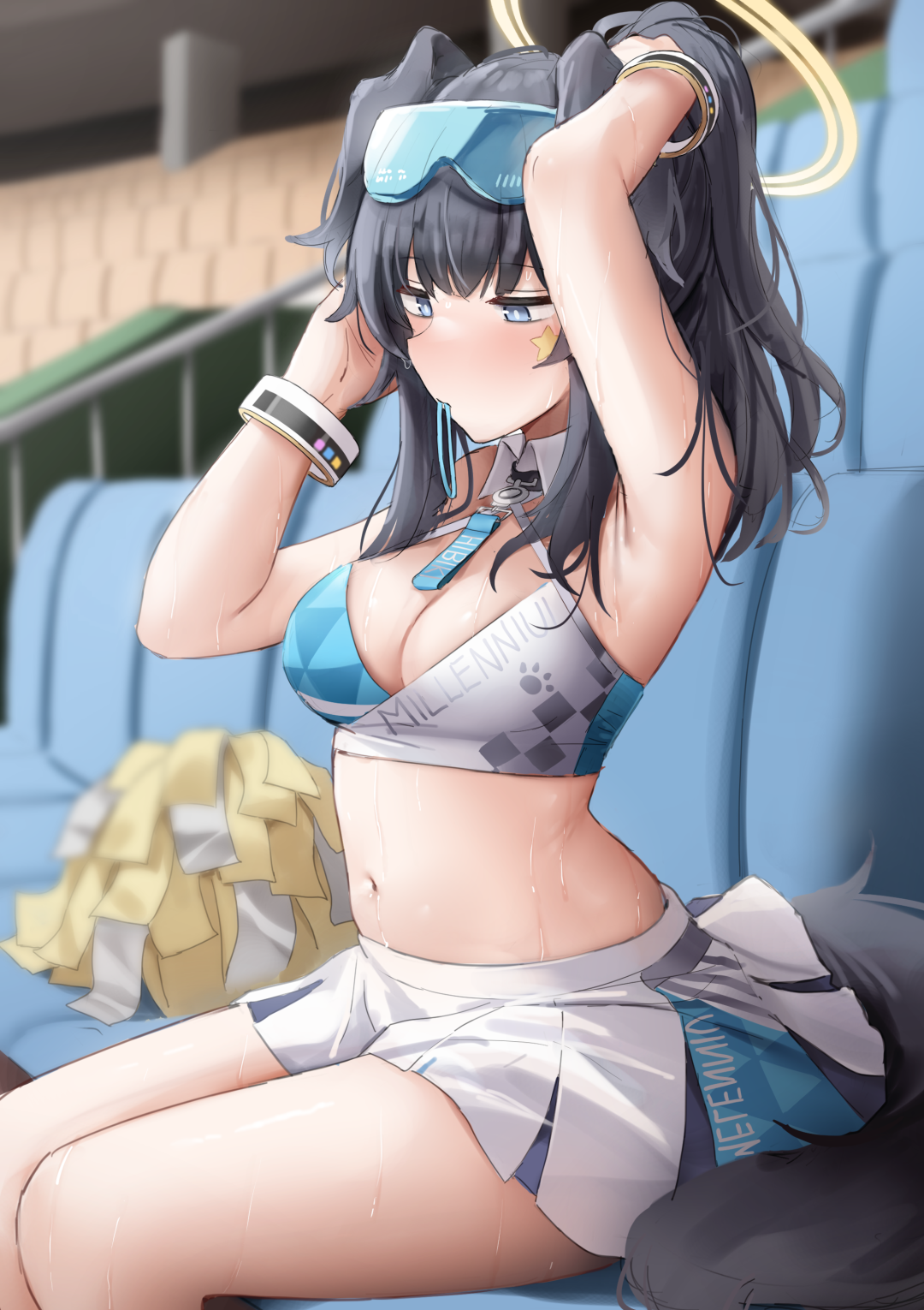 哇哦~啦啦队里的姐姐裙子都那么短的吗? |《碧蓝档案》猫冢响美图合集