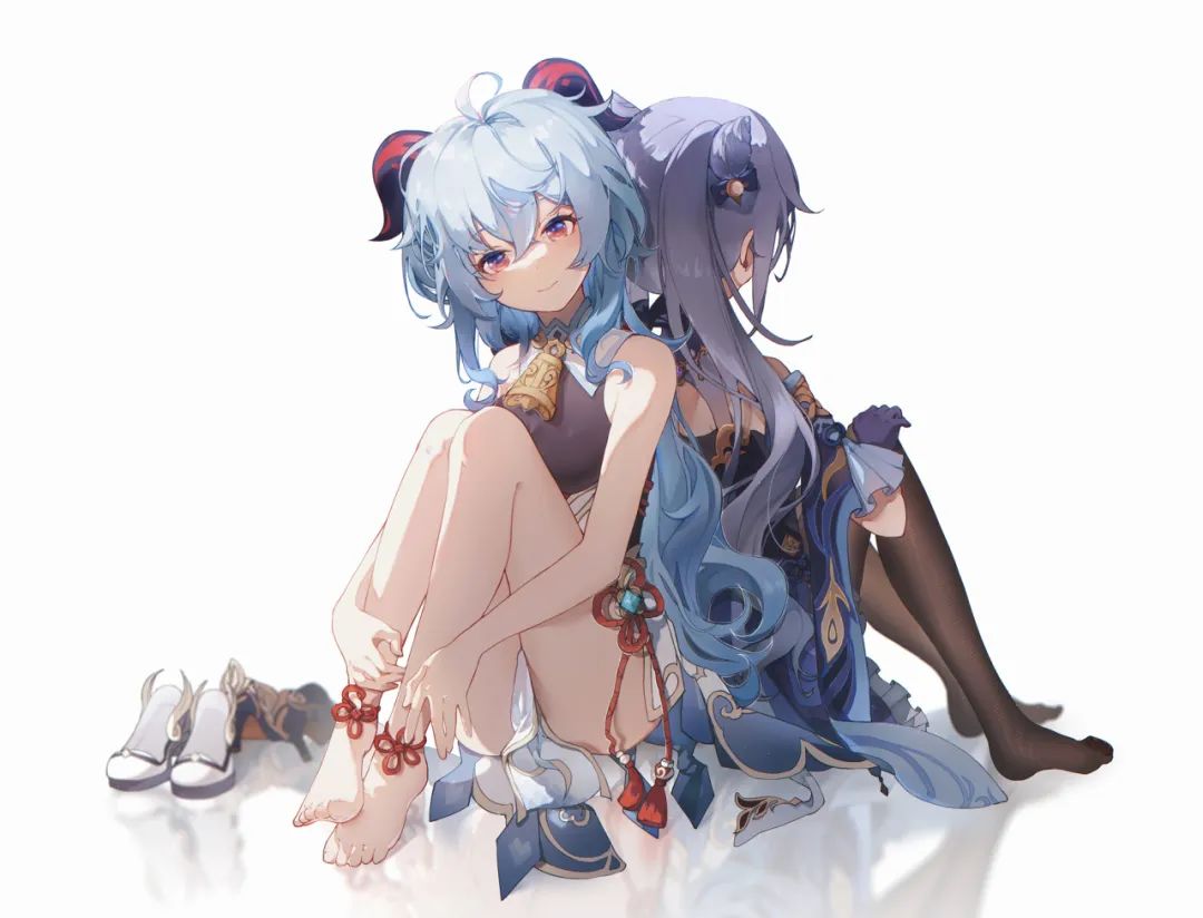 【原神百合美图】甘雨X刻晴:表面是管理璃月的好搭档,背地里两人却在偷偷干这种事…