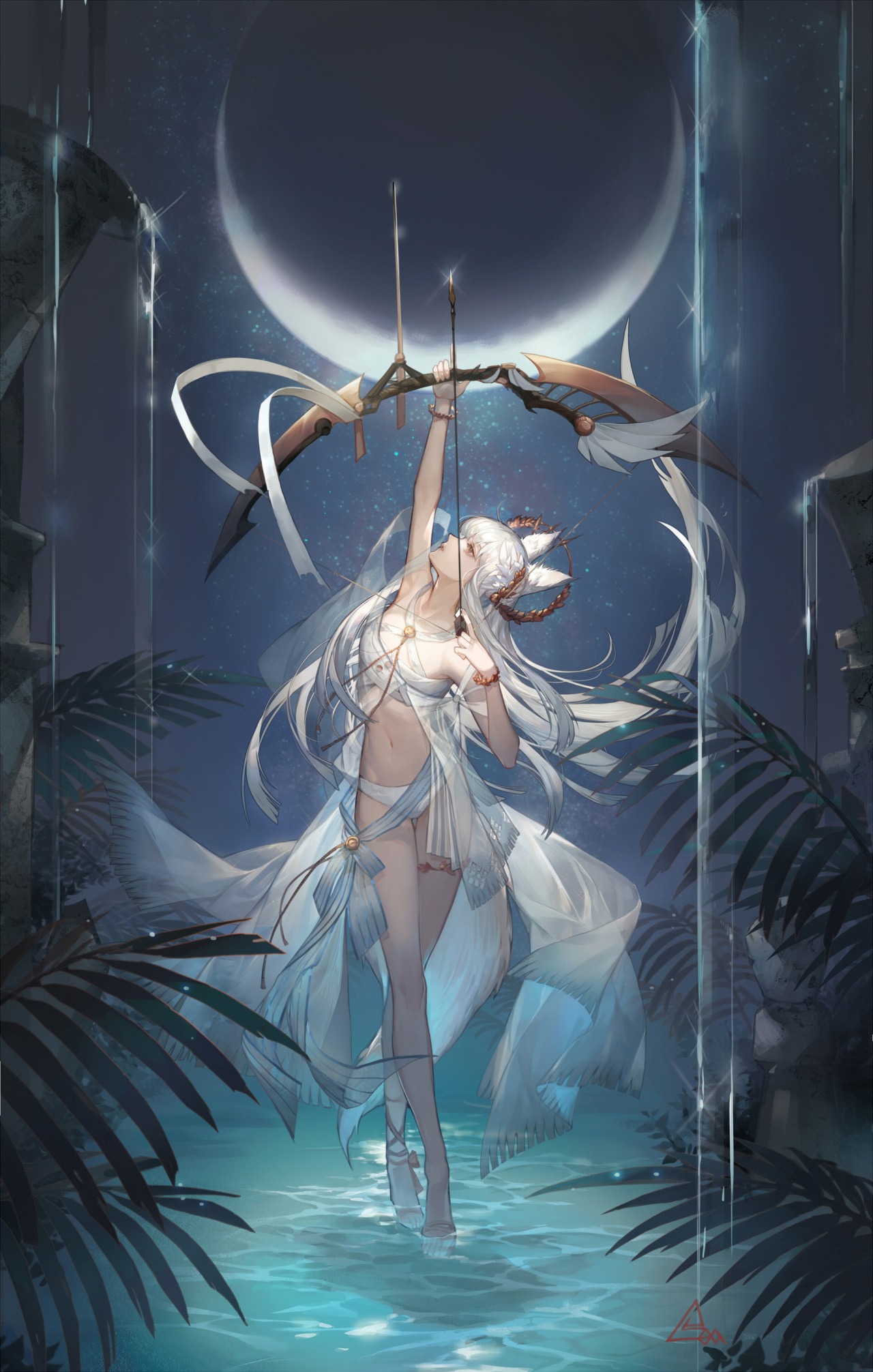 今夜月色真美~ | 月下女孩美图