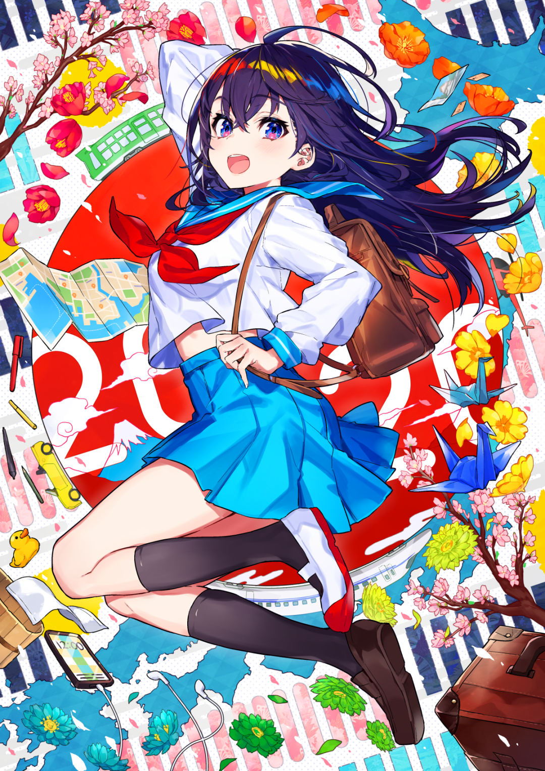 最正宗的清新风格,没人能逃得过的制服诱惑!!|水手服美图插画特辑