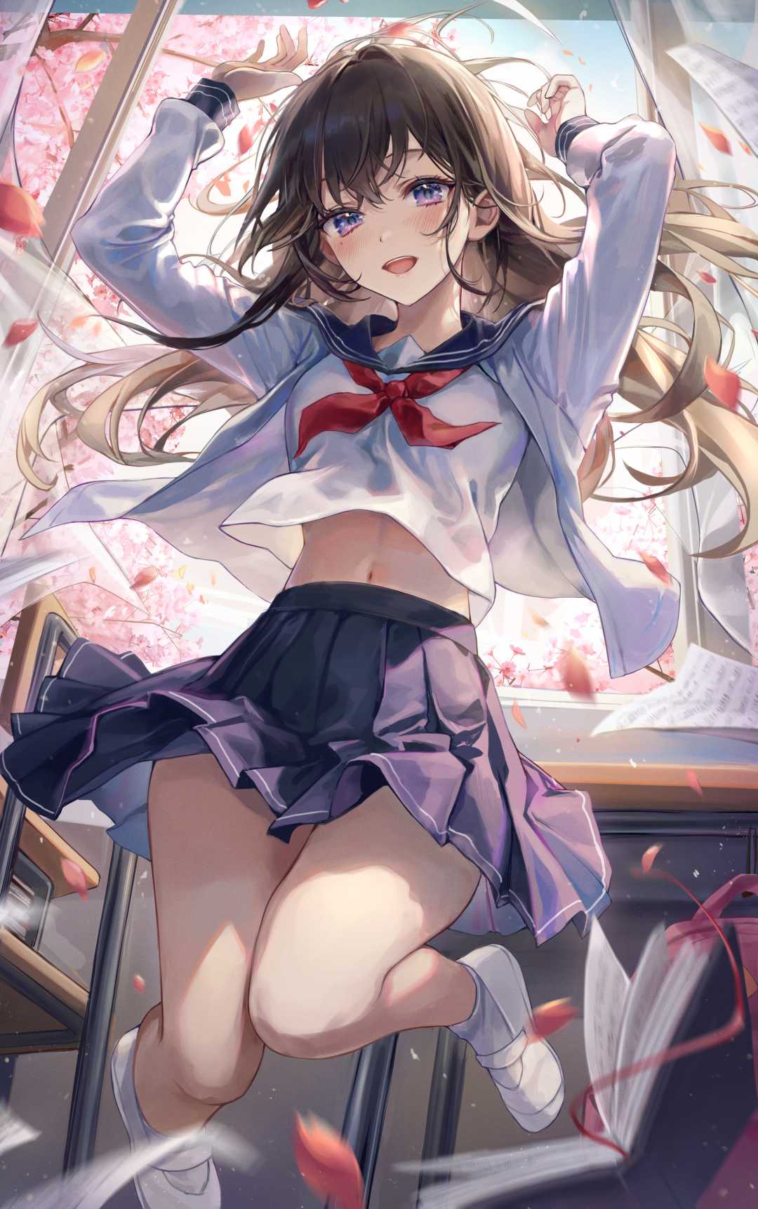 让人想狂摸一把的大腿,身材太好了! |制服少女绝美壁纸合辑