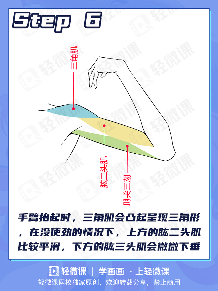 美少女细细白白的手臂怎么画?2分钟搞定手臂画法!