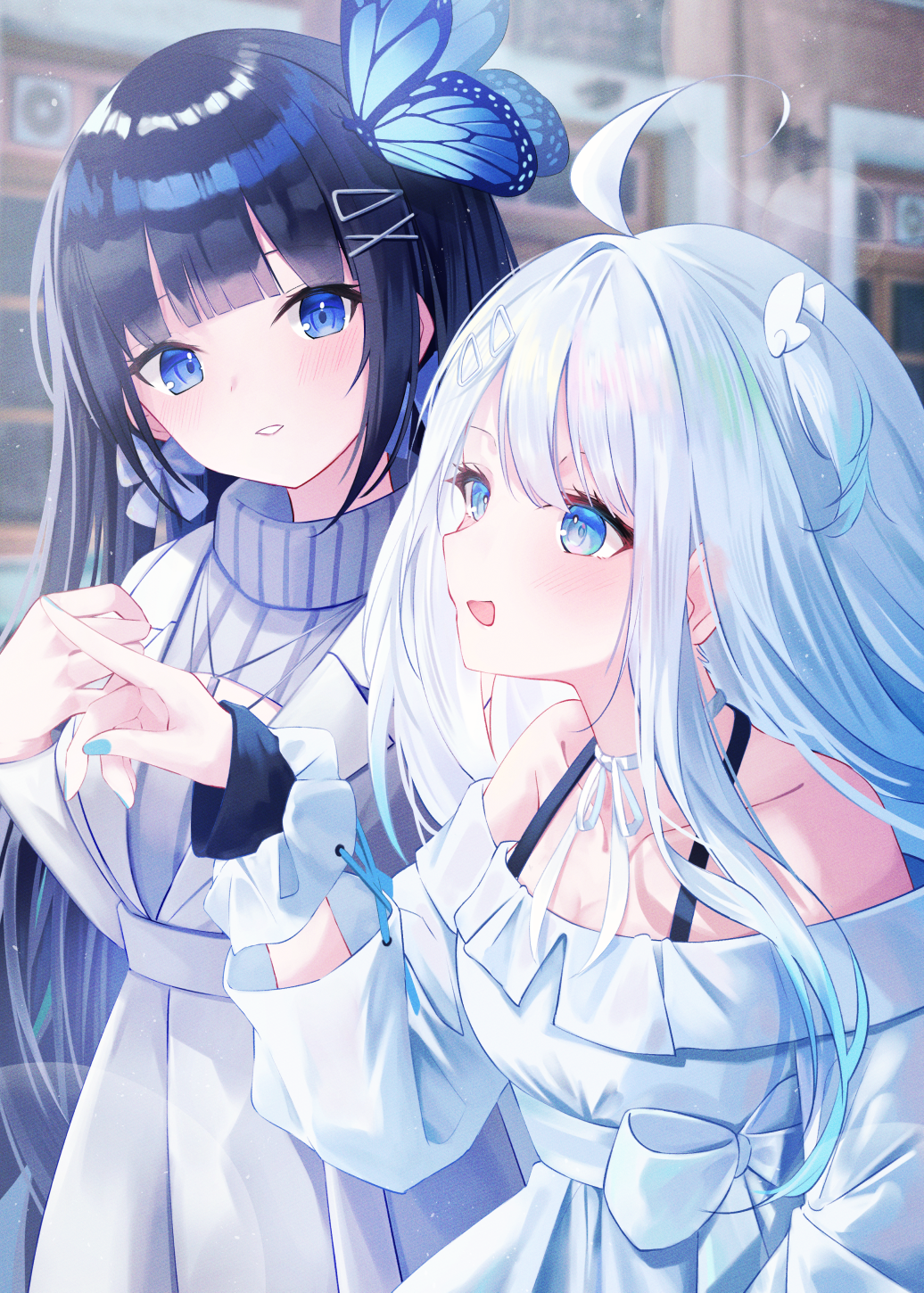荧:“我们这样的姿势会不会不太好呢?” |二次元百合绝美壁纸合辑