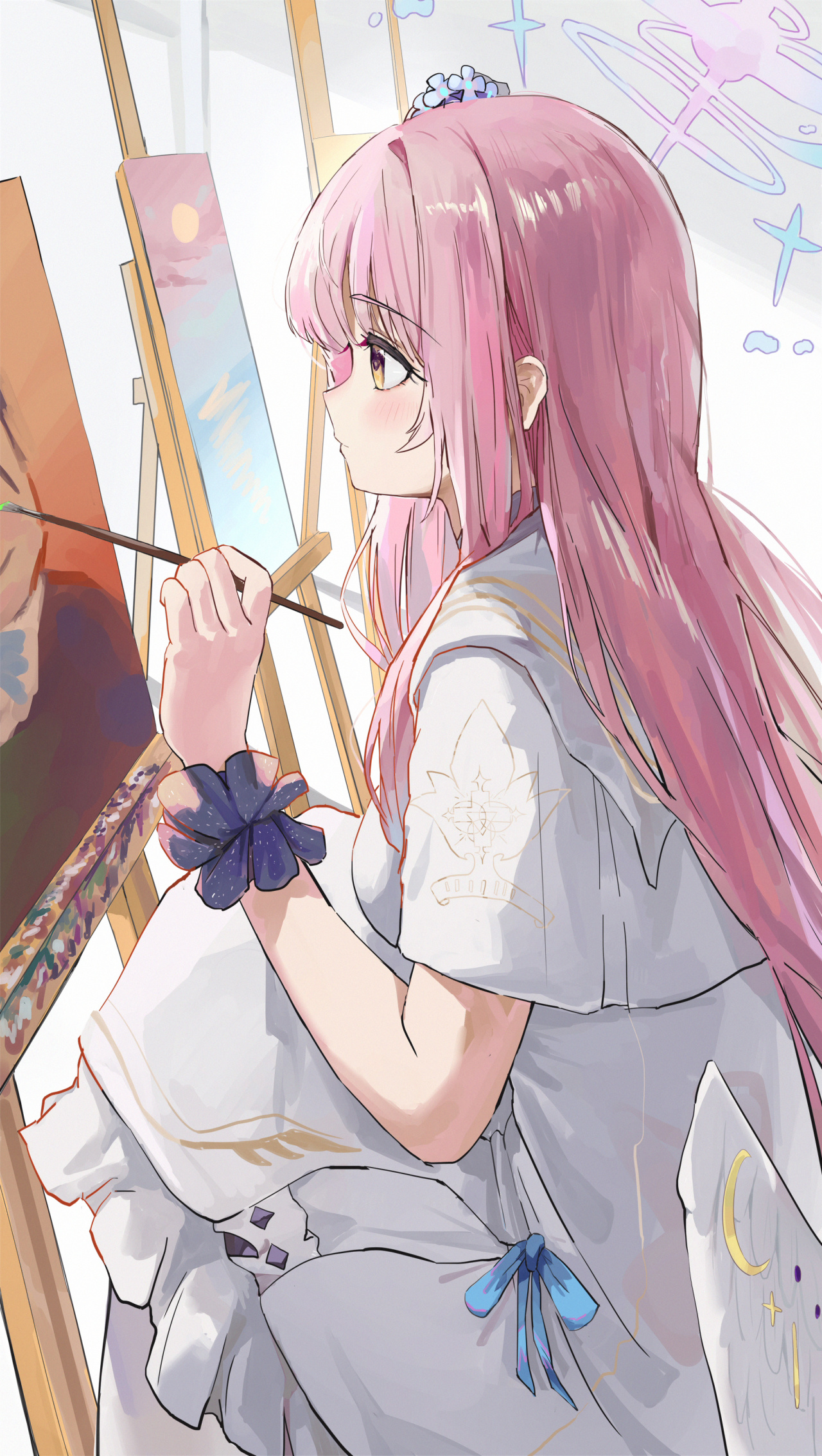 已经完全沉浸在自己的艺术里,甚至不知天地为何物 | 画画女孩美图