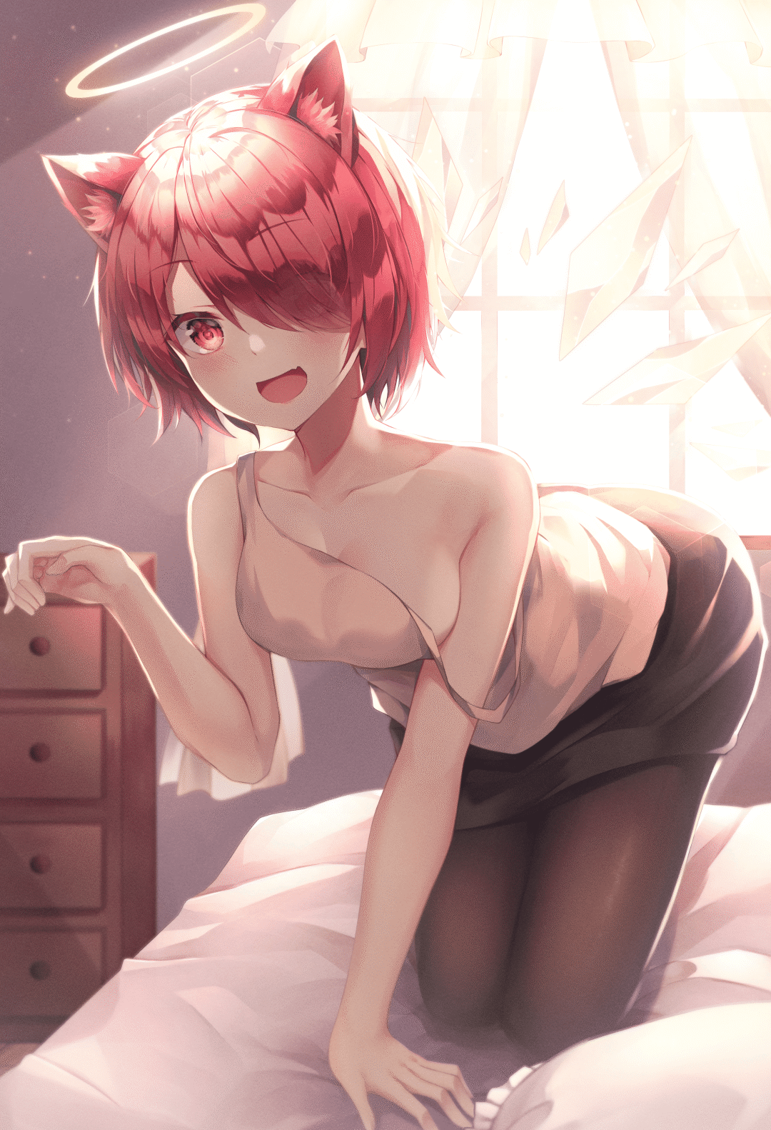把衣服穿好哦~不然会着凉的!《明日方舟》能天使壁纸合辑