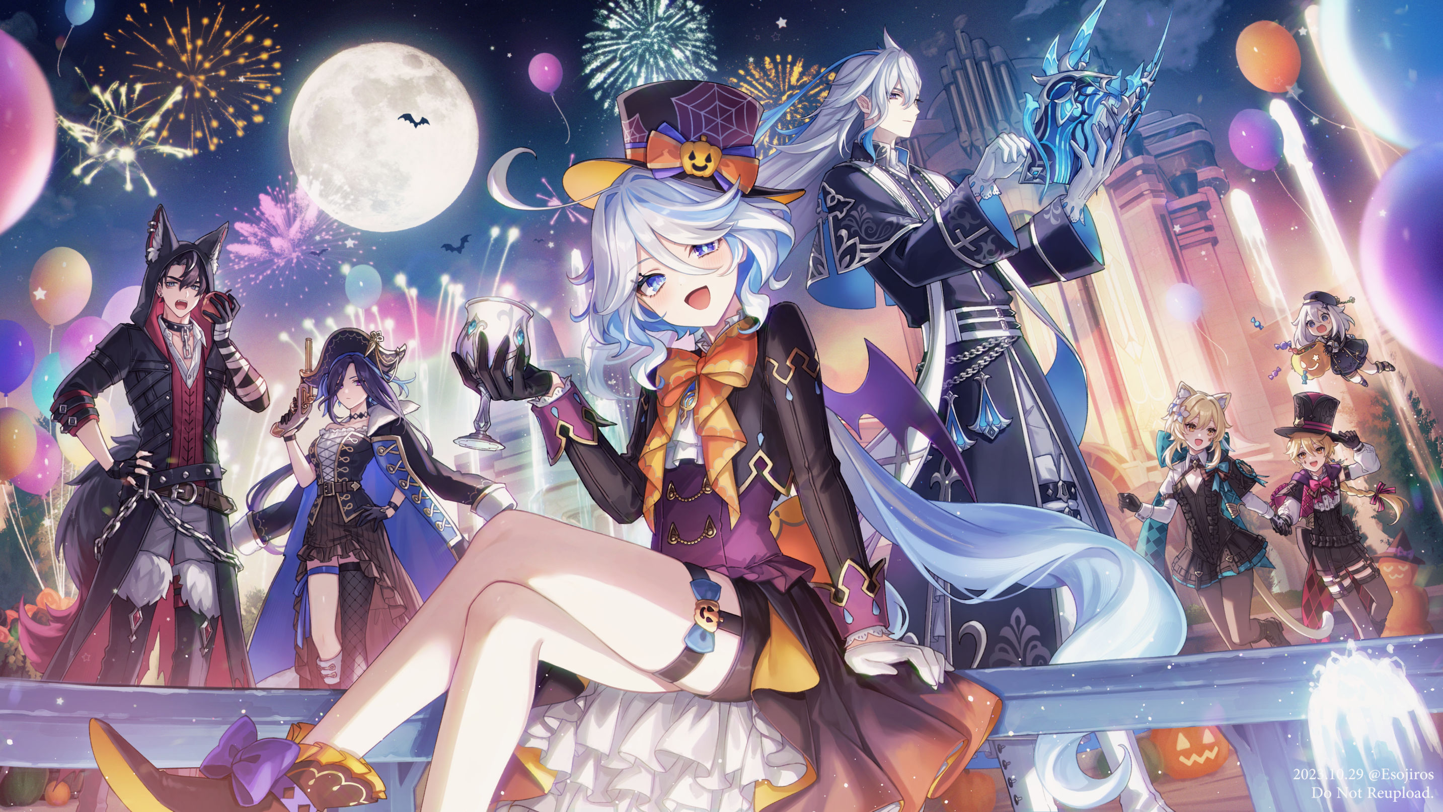 万圣节COS系列美图:恶魔芙宁娜、护士装荧妹……这是能免费看的吗?|【Pixiv】人气榜11月第1期