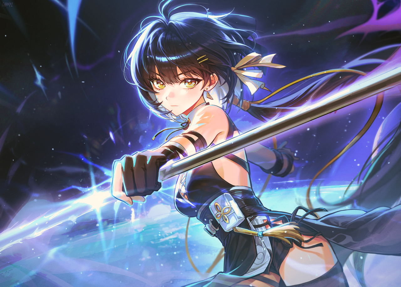 鸣潮女漂泊者美图:你有这么美丽性感的主角进入无音区……