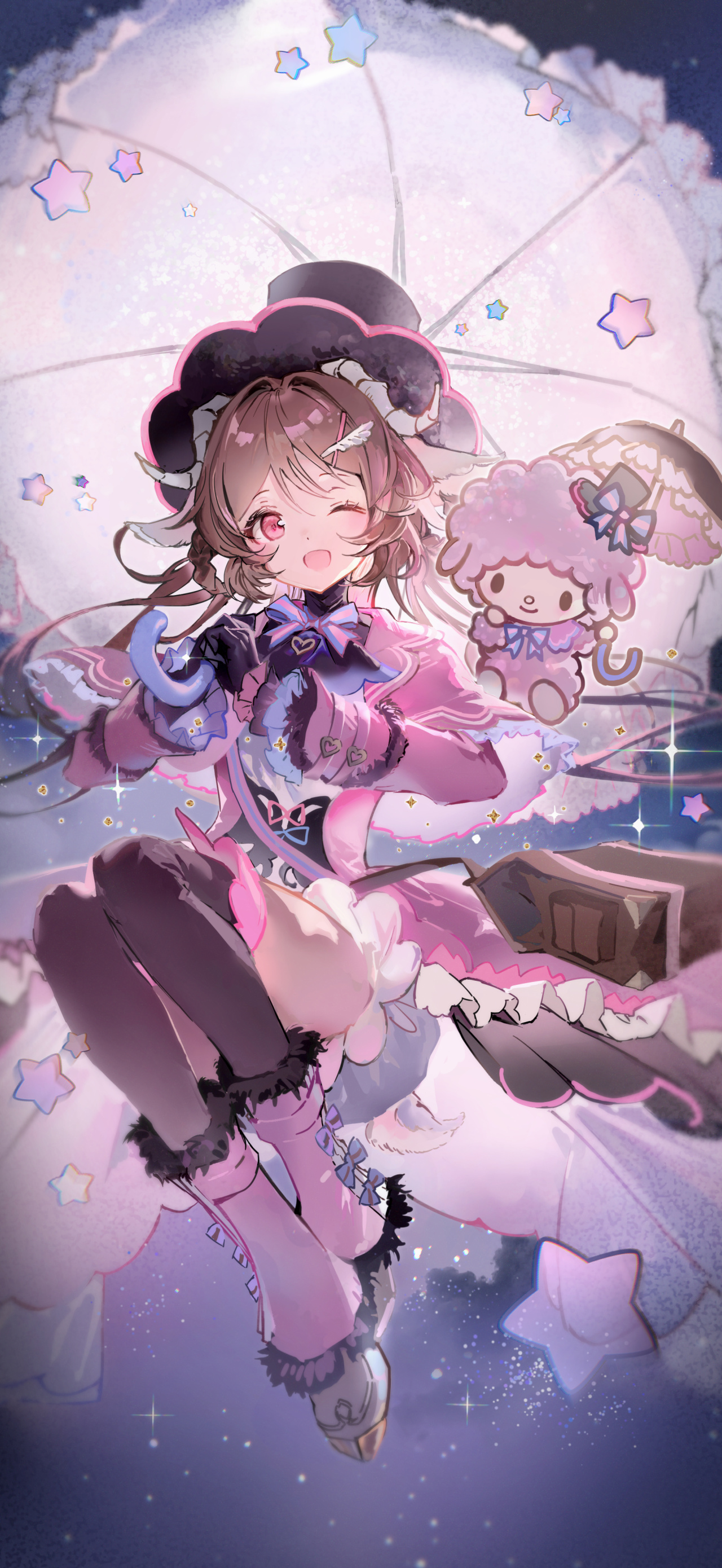 小羊女孩美图:可爱小羊咩咩叫,今晚数绵羊睡觉~