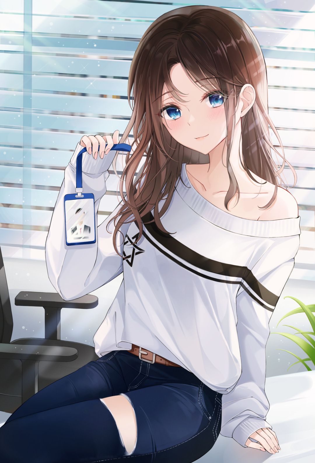 牛仔裤yyds~穿上牛仔裤后的二次元美女性感又高级!!! |牛仔裤壁纸合辑