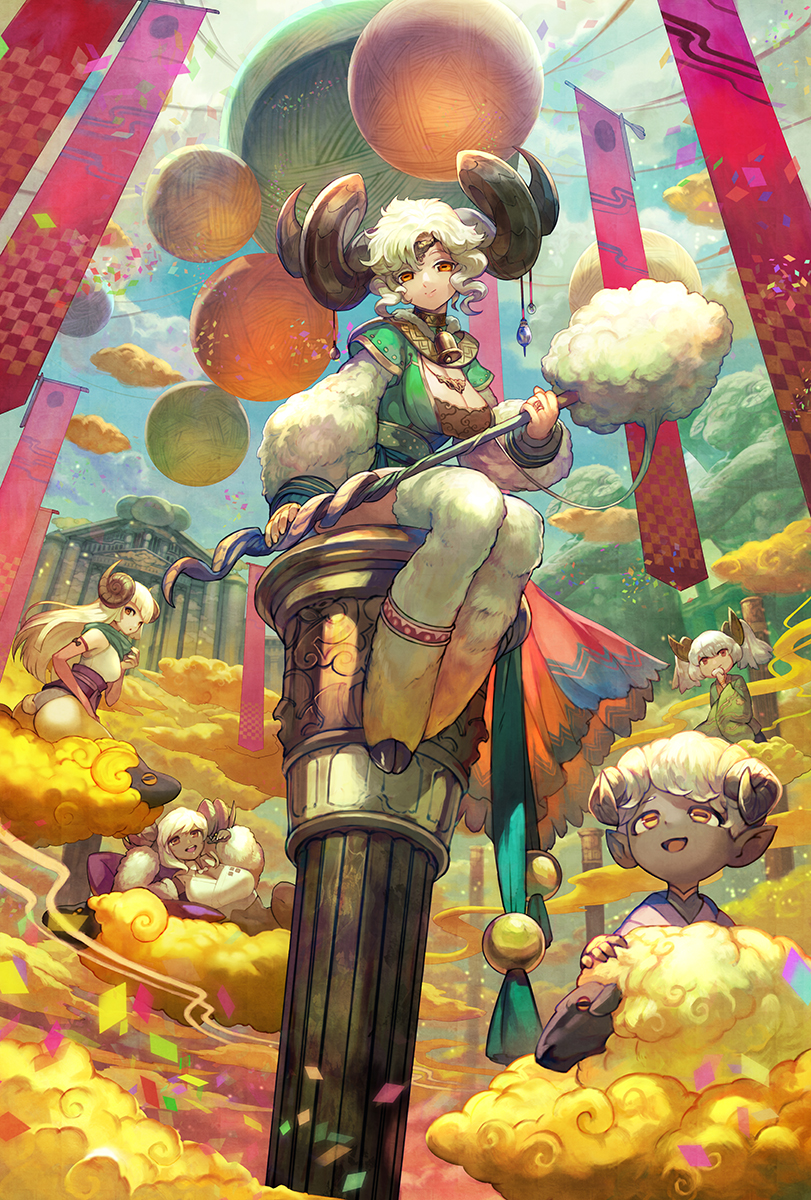 小羊女孩美图:可爱小羊咩咩叫,今晚数绵羊睡觉~