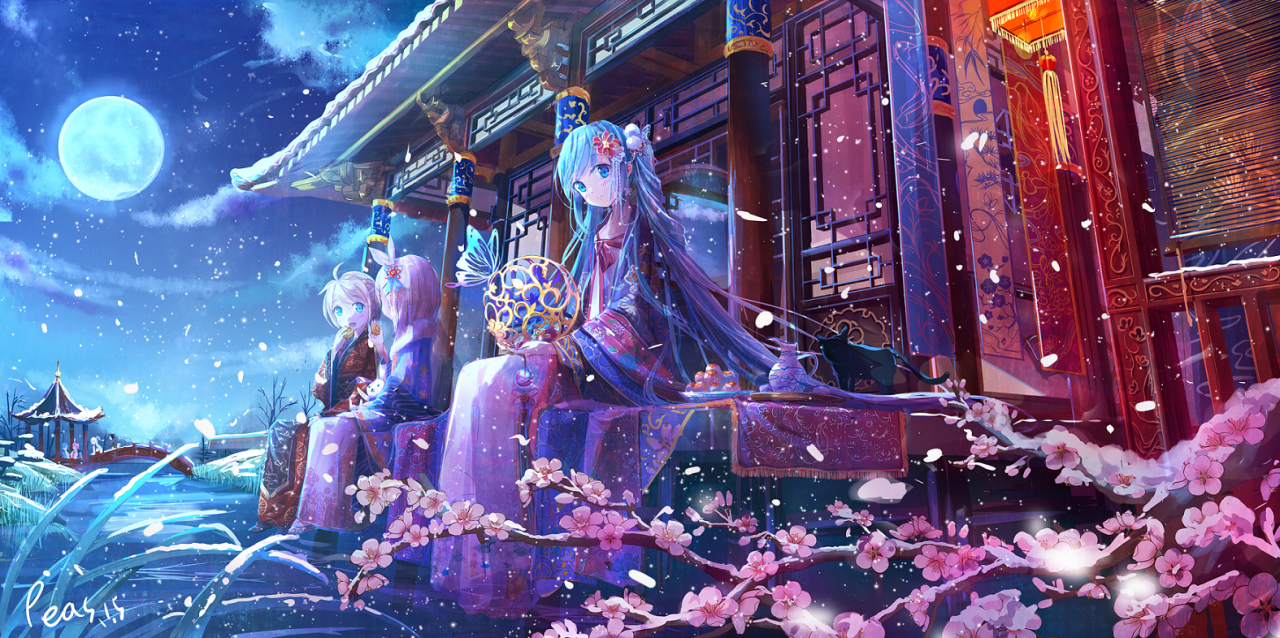 今夜月色真美~ | 月下女孩美图