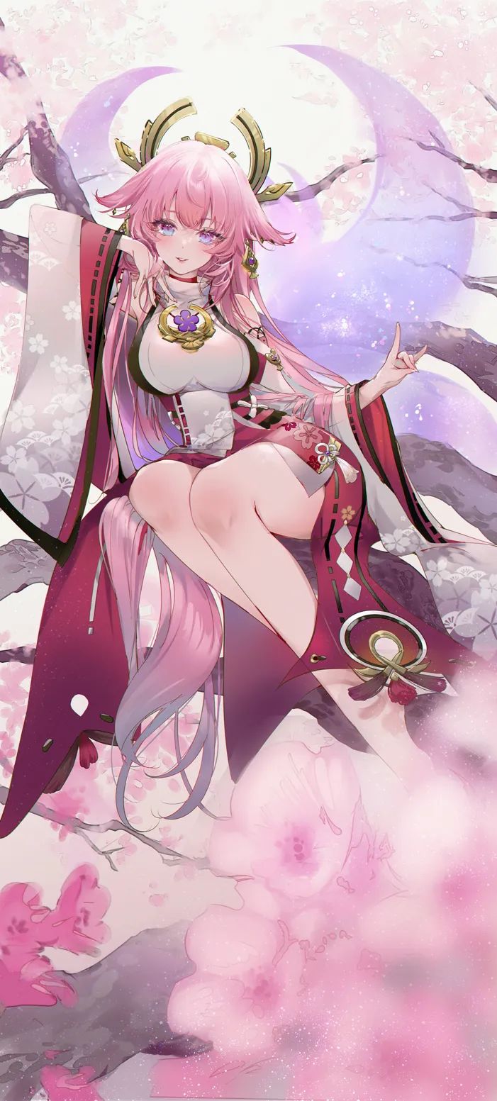 八重神子头像美图:屑狐狸平常光脚吗?| 原神八重神子壁纸特辑