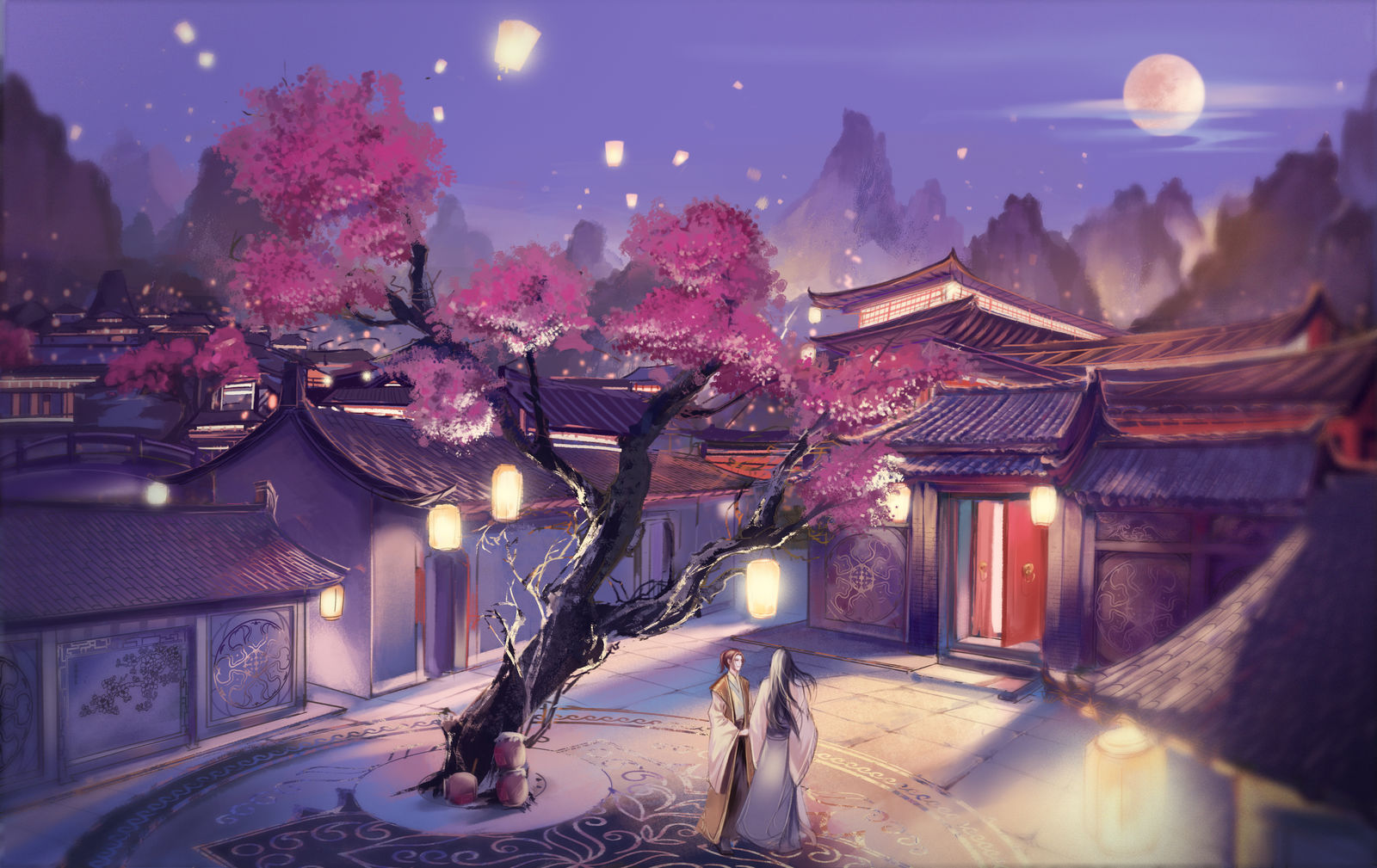 《望月》插画图片壁纸 《望月》插画图片壁纸