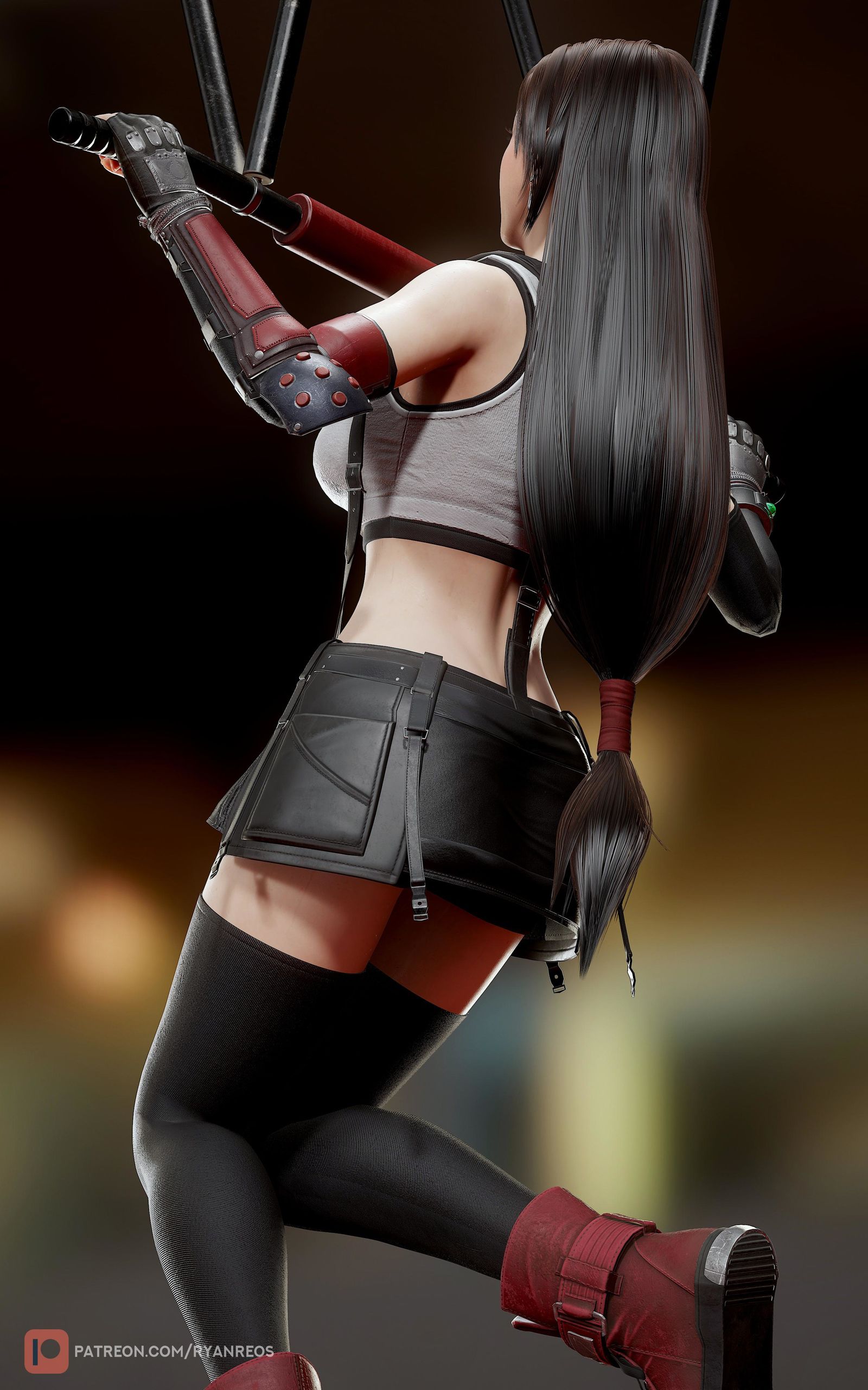 Tifa Exercise.插画图片壁纸